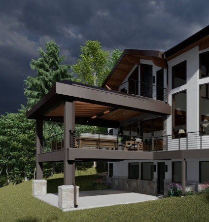 Deer Valley Ski Home Deck addition by Tarsier 3D Studio