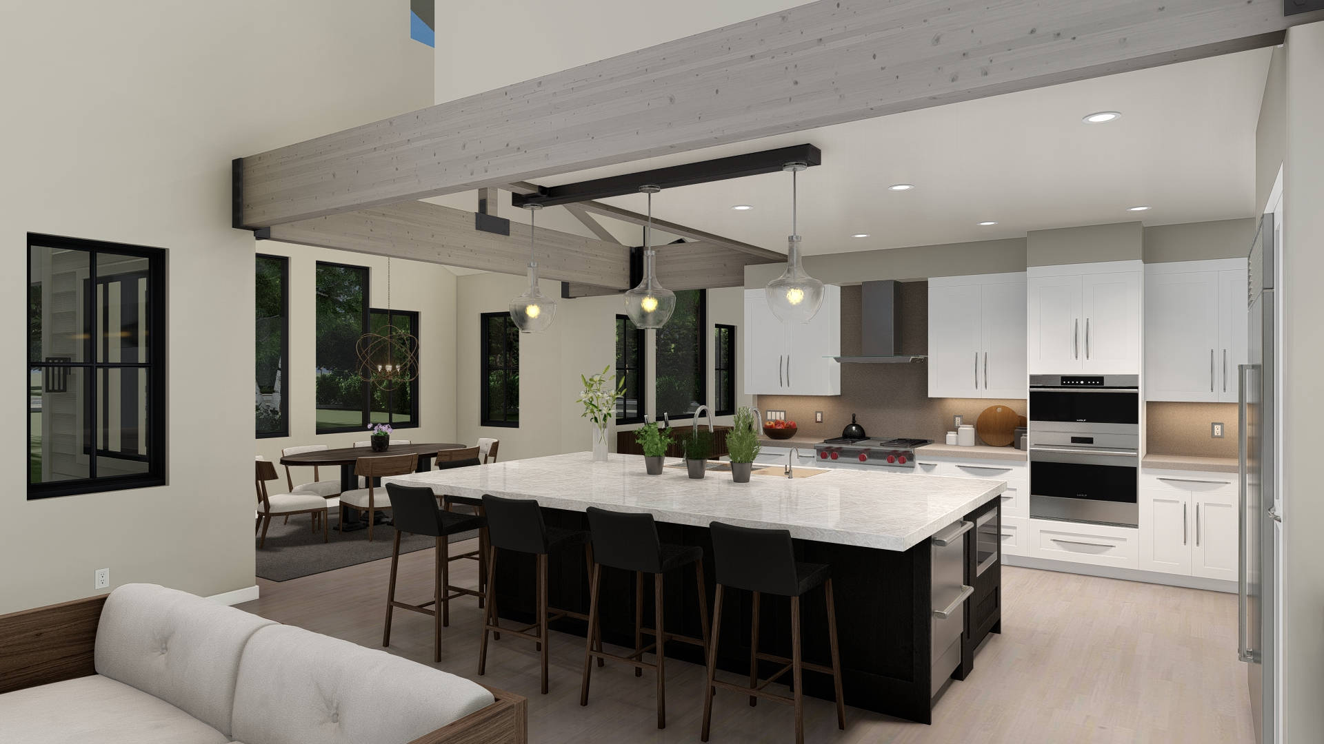 Park City Ski Home Kitchen in the Park Meadows Country Club by Tarsier 3D Studio