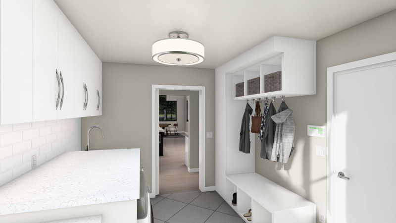 Park City Ski Home Laundry Room in the Park Meadows Country Club by Tarsier 3D Studio