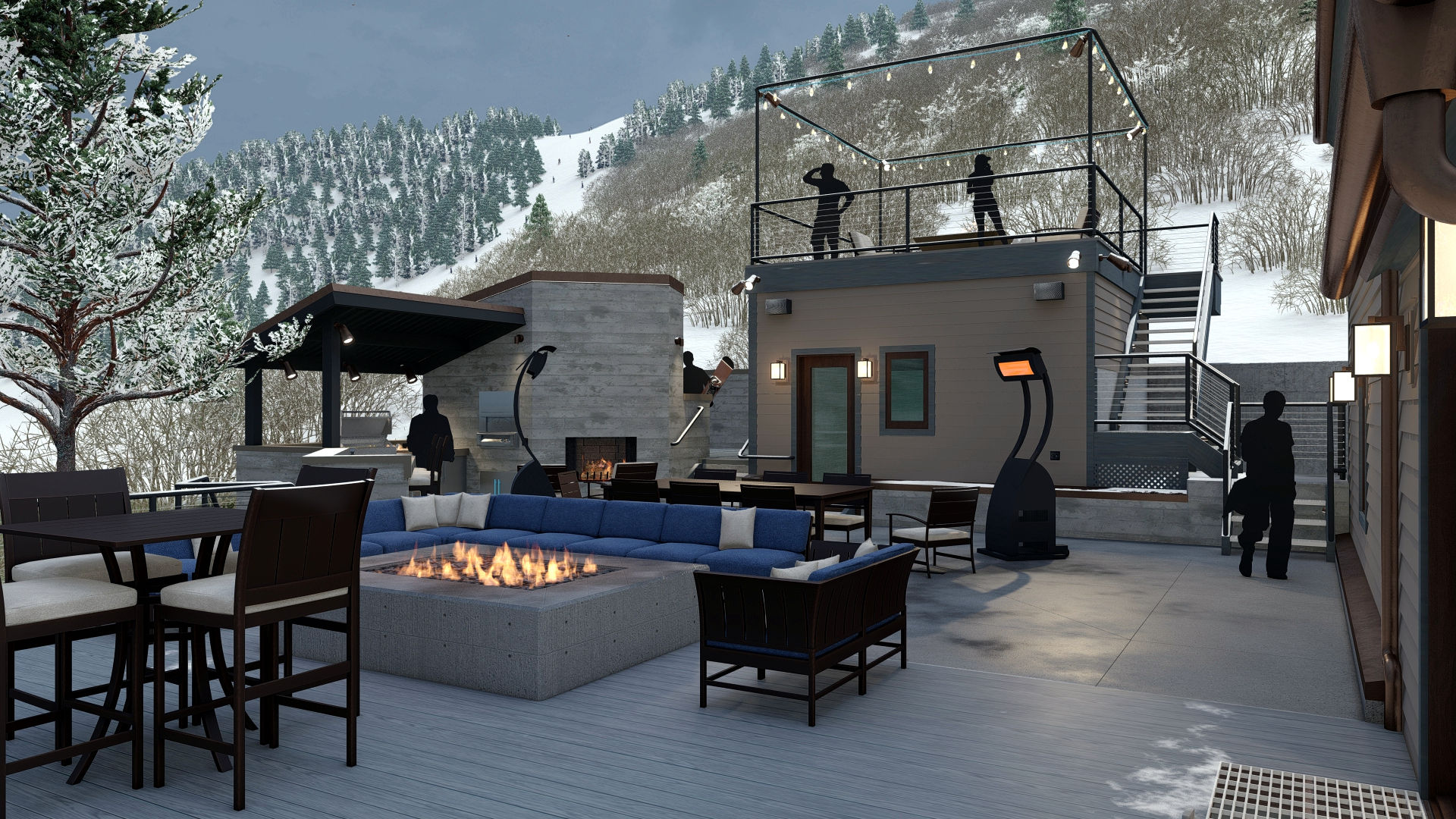 Old Town, Park City Ski Home Patio by Tarsier 3D Studio