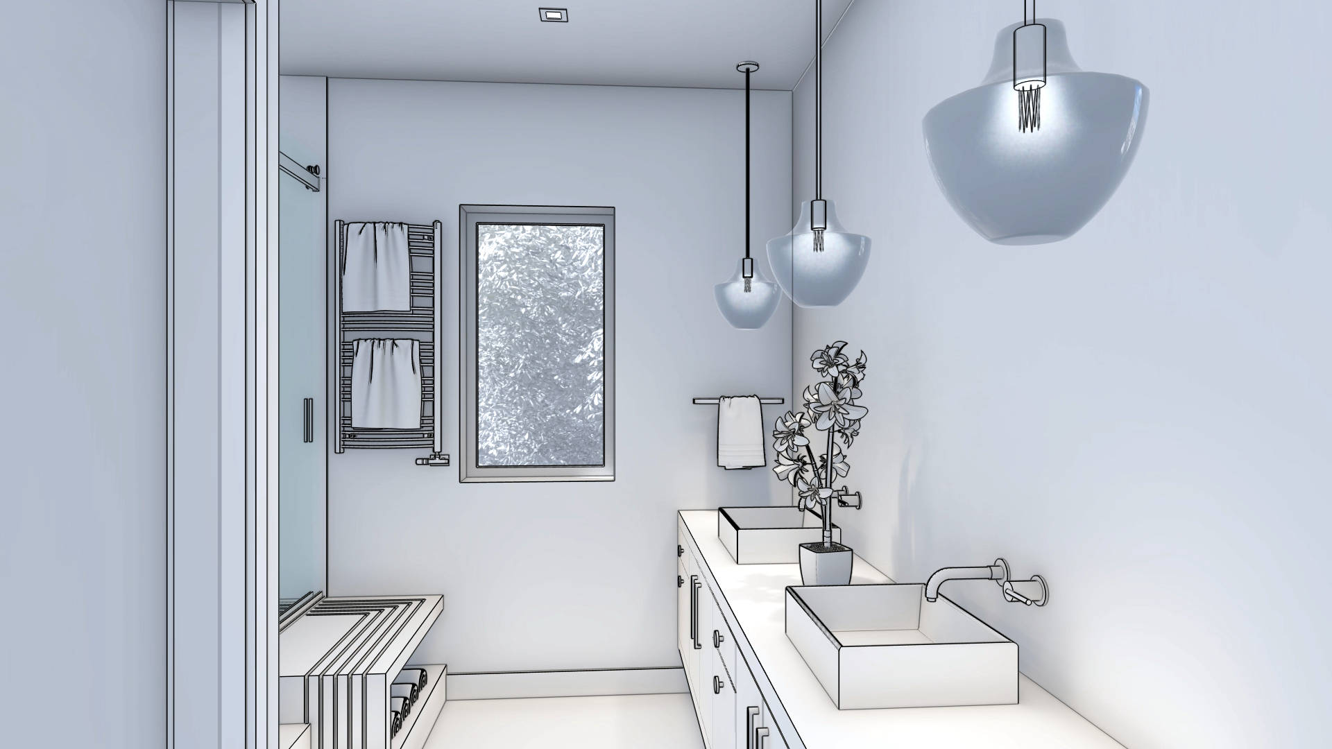 Bathroom Design in Deer Valley Utah by Tarsier 3D Studio