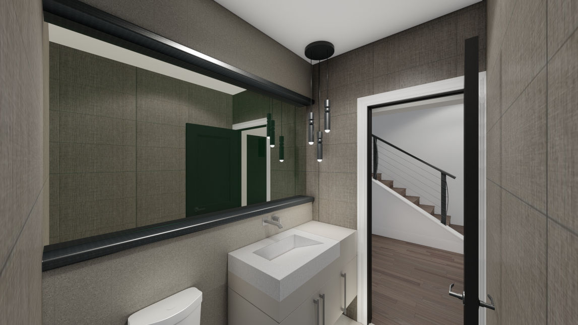 Architectural Rendering of a Powder Room by Tarsier 3D Studio